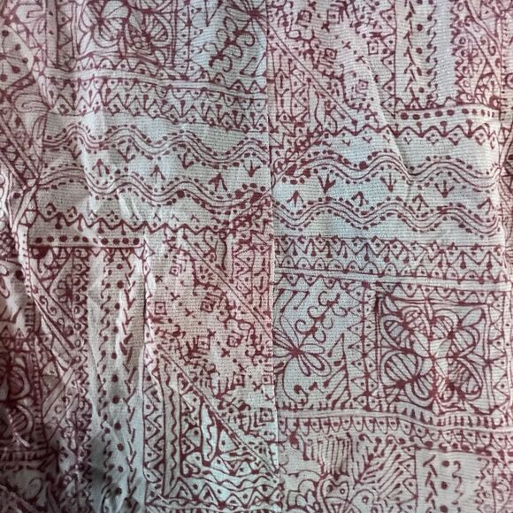 VTG Weston Wear 90s Lettuce Hem Long Bodycon Dress Abstract Purple Women Large - Picture 8 of 9